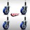 Service Caster 4'' SS Blue Poly Wheel Swivel 1'' Expanding Stem Caster Set, 4PK SCC-SSEX20S414-PPUB-BLUE-1-4 - alternate 3